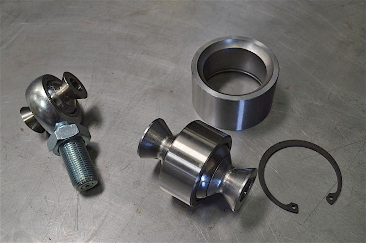 Uniballs, cups, rod ends, and misalignments for the build all came from FK Rod Ends.