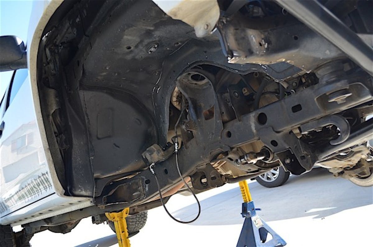 Removing the front suspension looked to be the easy part of the install.