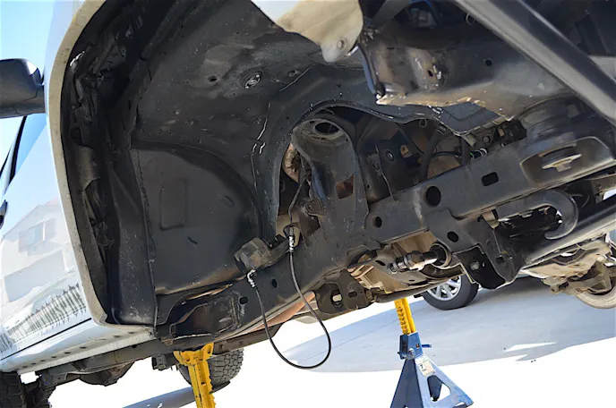 Removing the front suspension looked to be the easy part of the install.