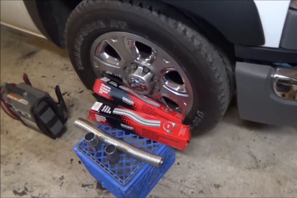 These are the parts Craig used to create the dump tubes. 