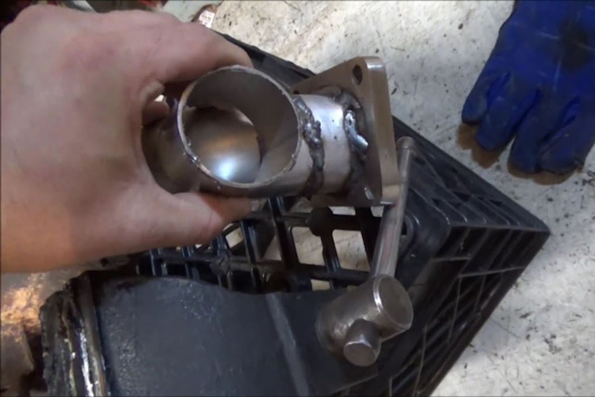 Mark the pipe for where you need to drill a hole for the extension piece. 