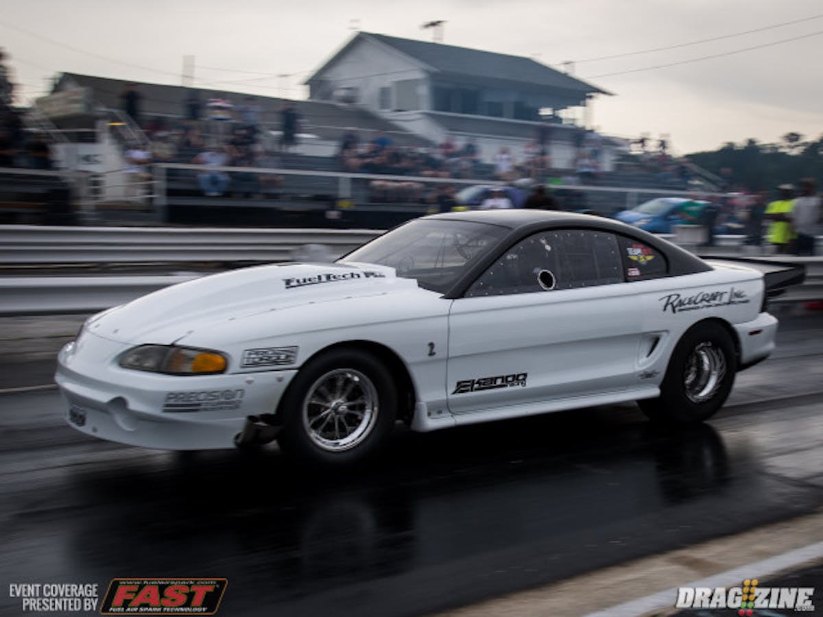 Daniel Pharris sent the crowd into a frenzy with a scintillating 3.90 blast at 210 MPH, placing him solidly atop the run sheet after one round of qualifying.