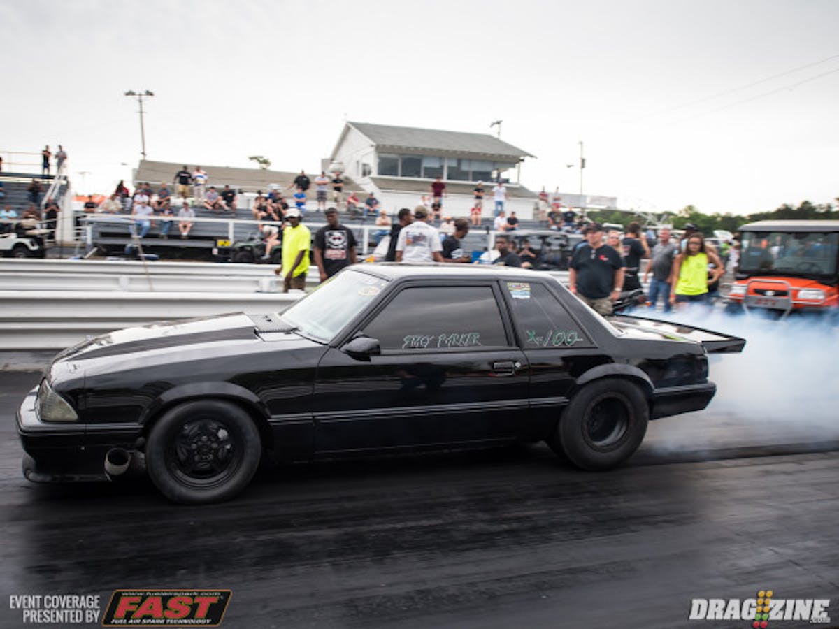 Local racer Stacy Parker drove his sleek black coupe to the #8 spot at 4.76, coupled with a 157 MPH speed. 