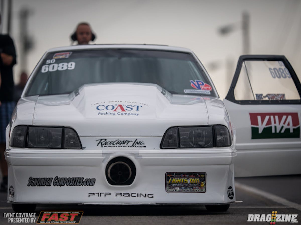 Eric Gustafson arrived and promptly put his California-based hotrod in the #3 spot with a killer 4.25 at 172 MPH! 