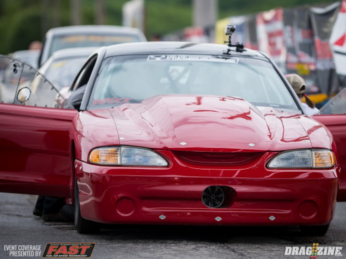 Huntsville native Robert Culver made some noise in his ProCharged Mustang, but had to pedal the gas and only managed a 4.67. Look for last year's Outlaw 275 runner up to improve on that time tomorrow.