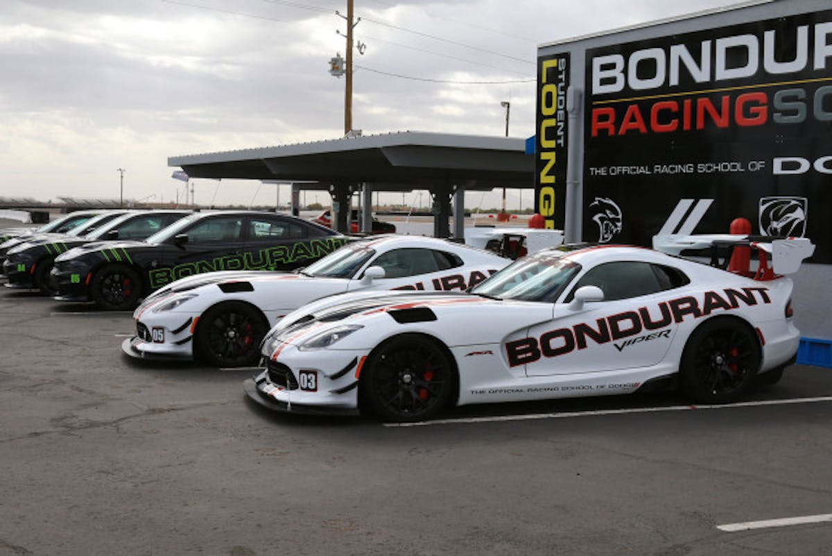 The Bondurant fleet includes 32 Viper TA models as well as a number of Viper ACRs, pictured here. 