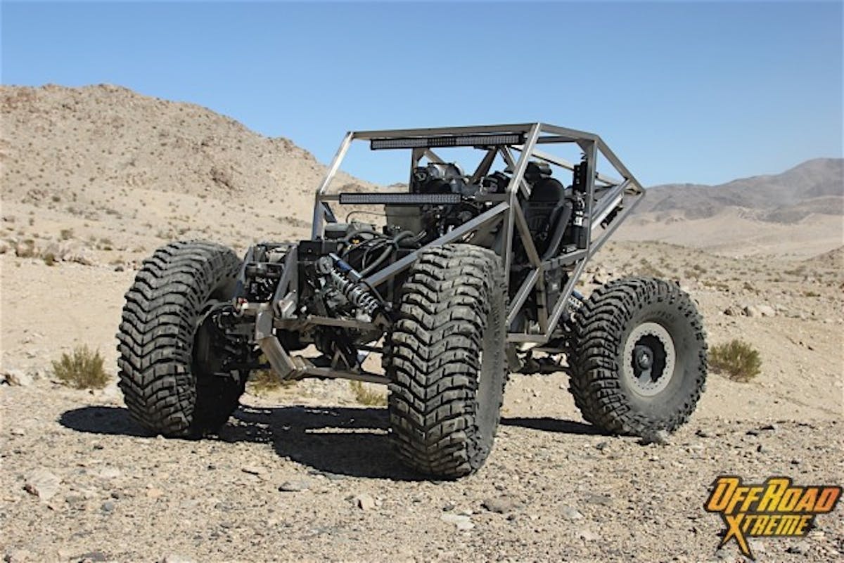 With a 123-inch wheelbase, Jeff Friesen's Hydrodynamic Buggy has the dimensions of a full-size pickup truck, but the off-road capability factor is in a whole different league.