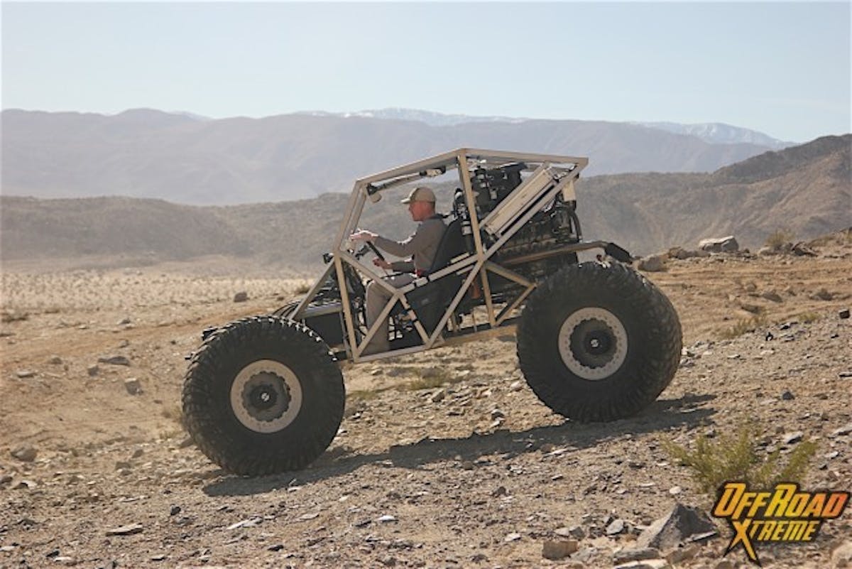 Jeff Friesen (pictured driving the buggy) got the urge to create his monster after graduating from Cal Poly Pomona.