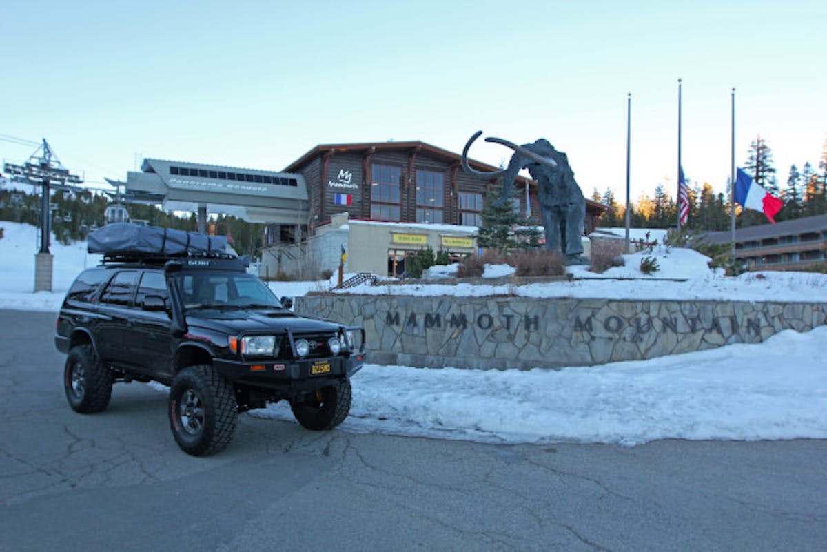 Weston has taken the 4Runner to several off-road hotspots in Southern California, including Mammoth Mountain as seen here.