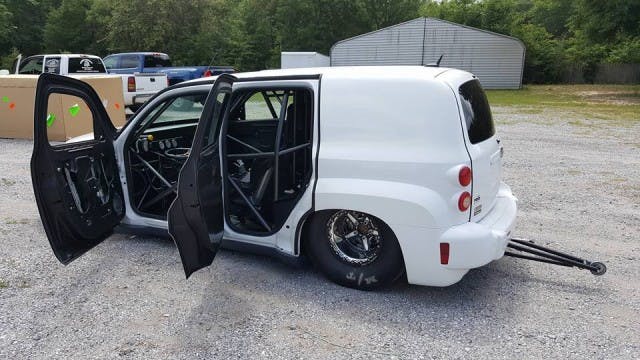 The custom 25.1 certified chassis rolling out of JMRC is set on display with this four-door custom hot rod.