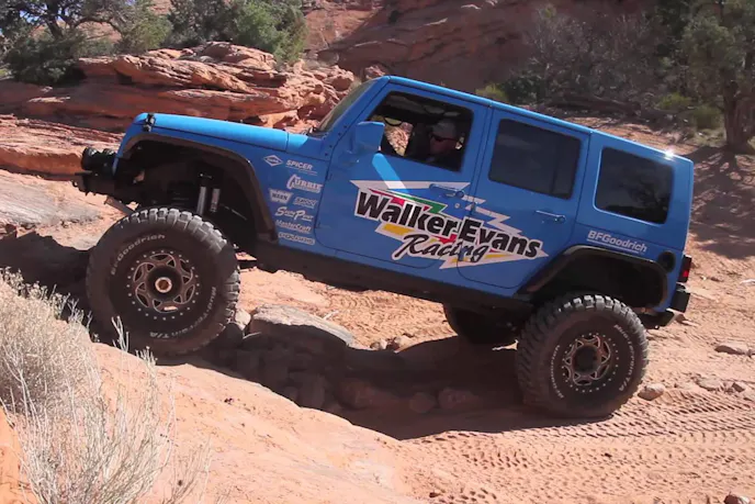 Walker Evans may not race anymore, but he has picked up rockcrawling.