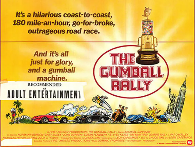 The Gumball Rally Movie Poster.