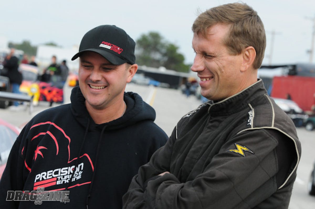 Glidden with Don Walsh, Jr., who drove Hruska's Camaro in 2015.