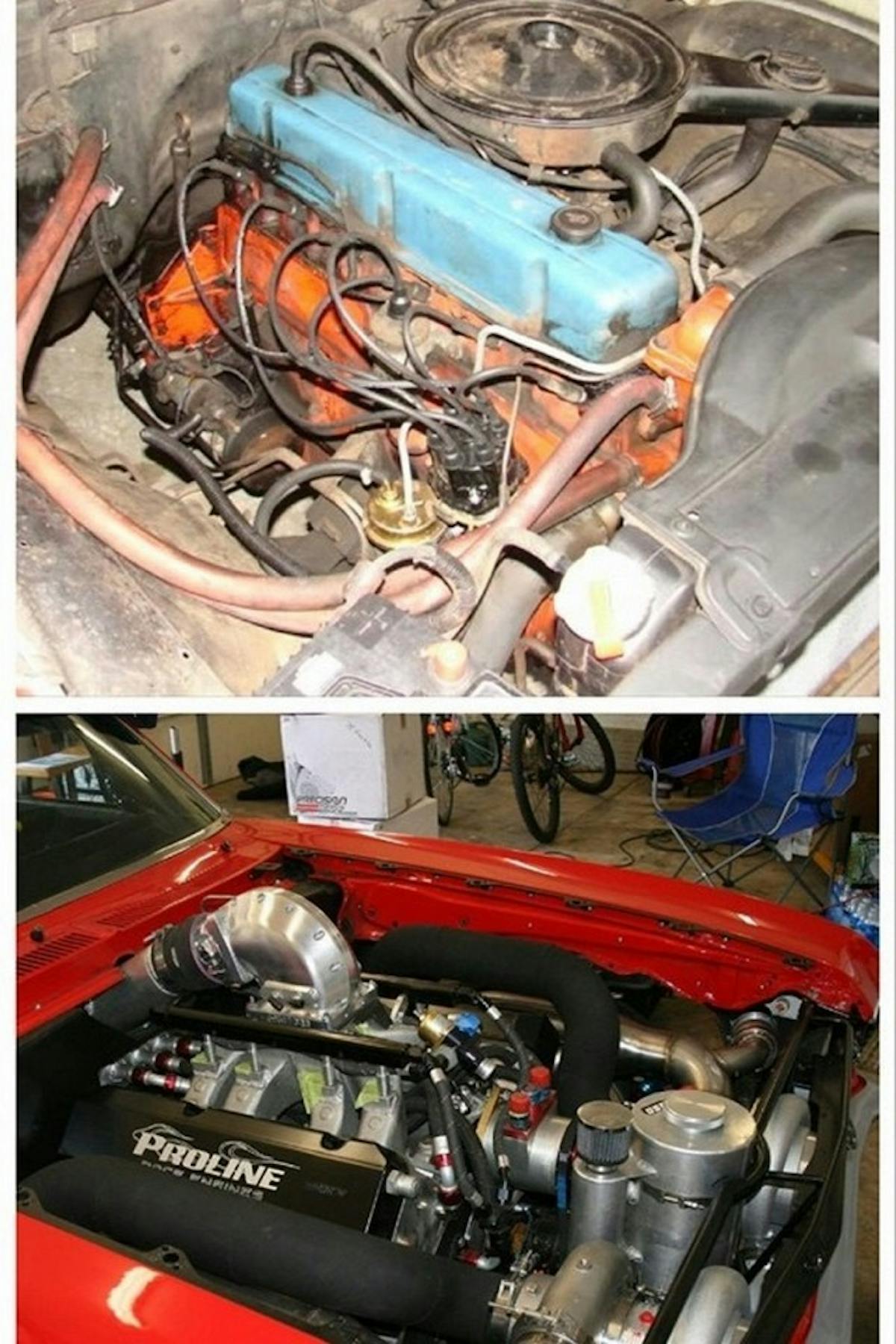 From a 250-inch straight 6 to a 560-inch aluminum big block, the Nova's engine compartment has seen just about everything in between during Dan's ownership.