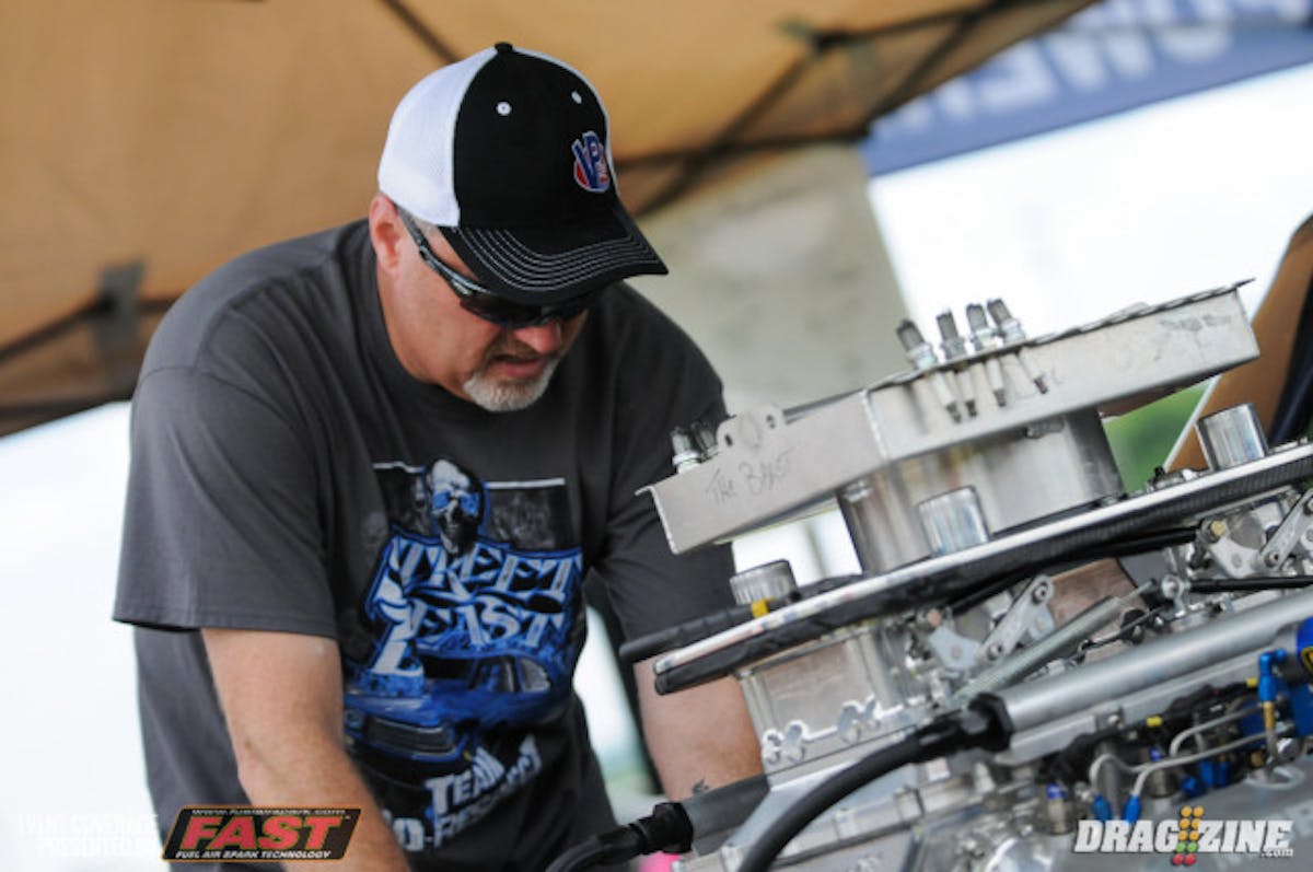 Street Outlaws star James "Doc" Love has brought his newly-rebuilt "Street Beast" out to match race fellow OKC runner Jerry "Monza" Johnston tonight.