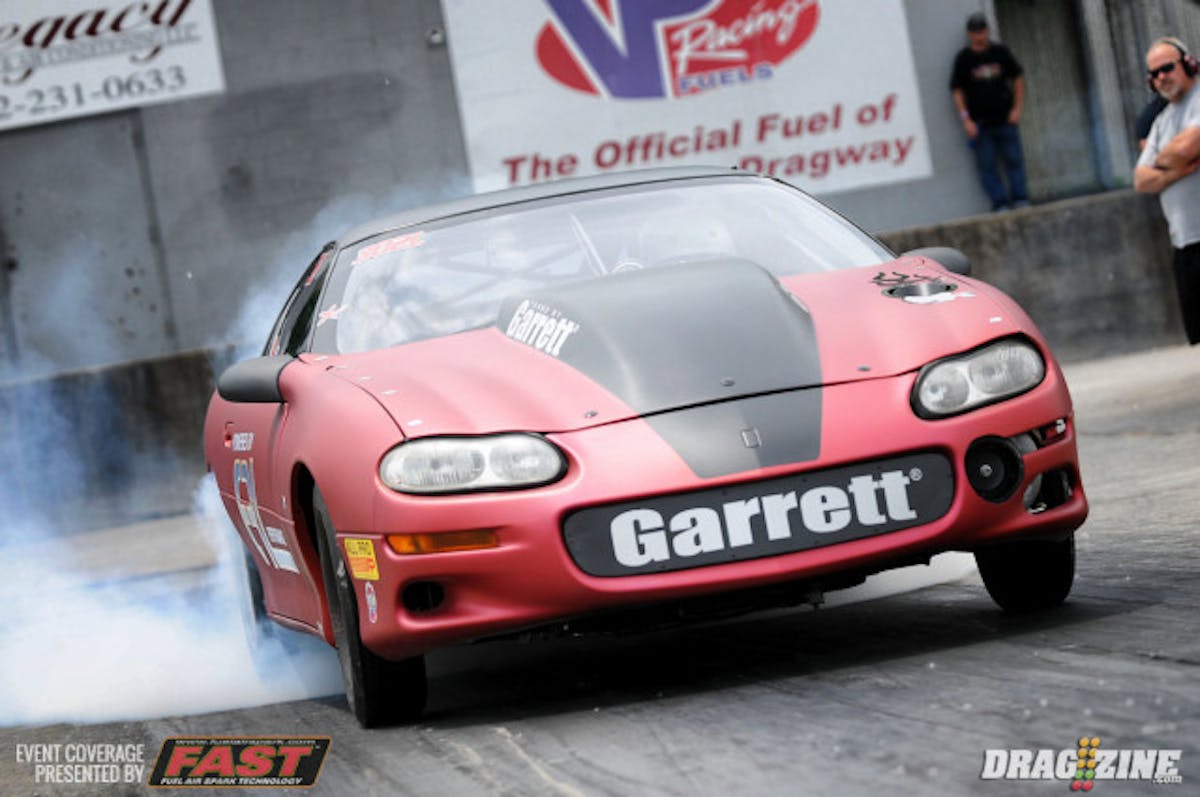 Ohio's Ray Litz is making his return to competition this weekend after an incident at the World Cup Finals in the fall of 2014.  The chassis has been updated/repaired by Midwest Chassis, with an all   new Garrett turbo system fabricated by Mark Carlyle. Litz is working to get a handle on the combination,   easing his way into the power with each successive run today in testing.