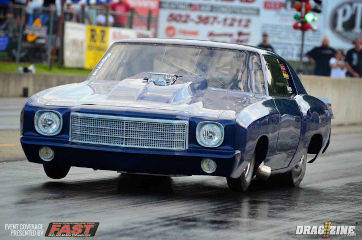 James "Doc" Love has this radial-prepped track, which is infinitely more tacky than the streets of OKC, all figured out. After going 4.31 earlier, he followed it up with a 4.32 in his second run just before sunset.