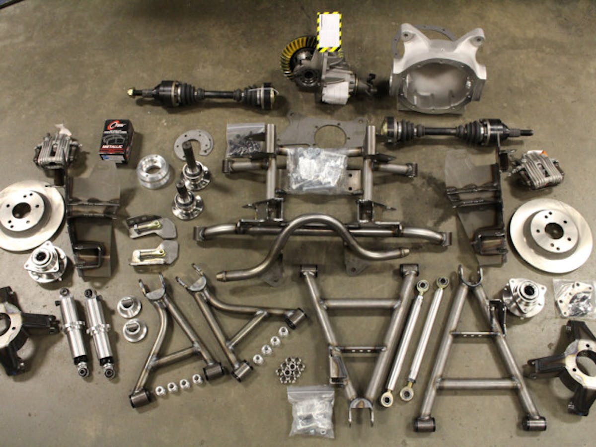 The entire 3rd Gen F-body kit offered by Heidts, front and rear.