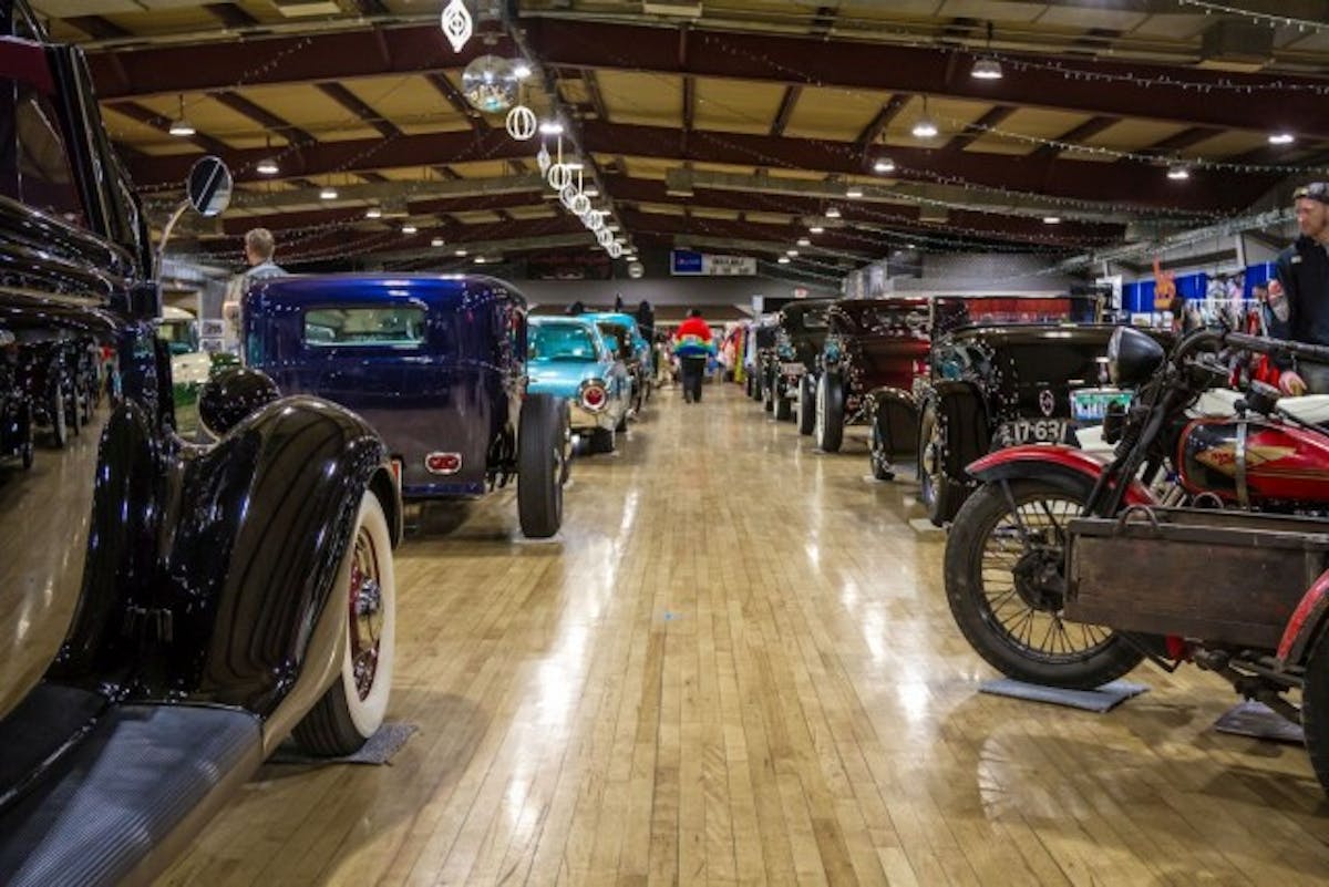 The show within a show features 20 or so vehicles and motorcycles.