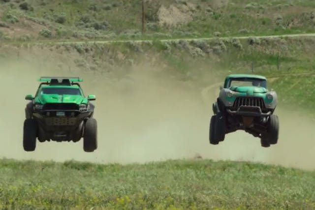 Okay, hucking trucks, I'm on board so far...