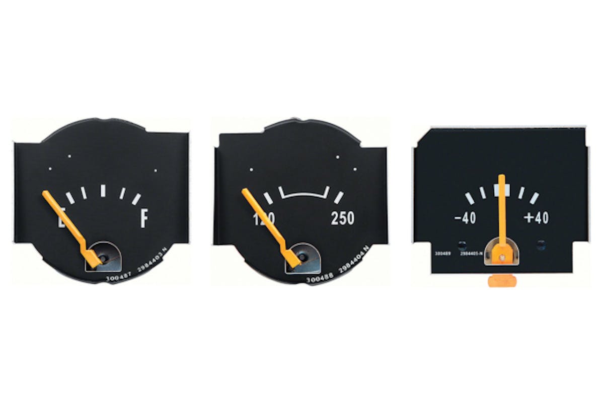 OER - 1970-71 Mopar Fuel Temp Amp Gauges (High Res)