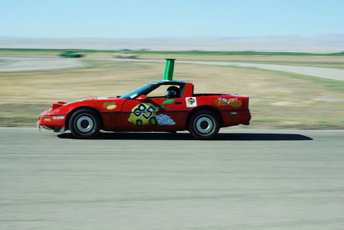 Cor-Vegge on the track at 24 Hours of LeMons. Imaghe courtesy Judge Phil.