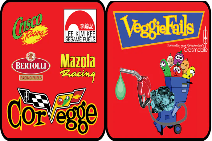 Aaron MacFarland put together some great (and fake) sponsor decals for CoreVegge. Image courtesy Aaron MacFarland.