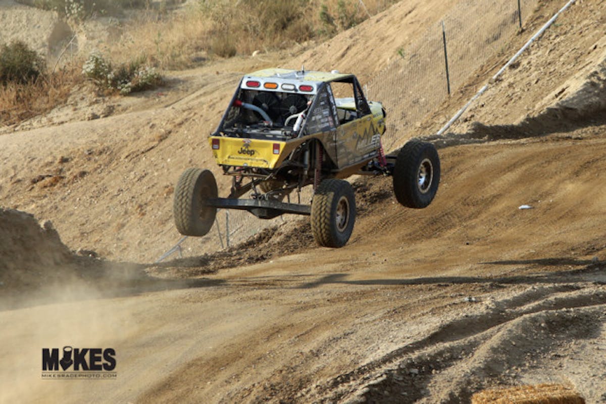 Erik Miller airs it out on an uphill double jump.