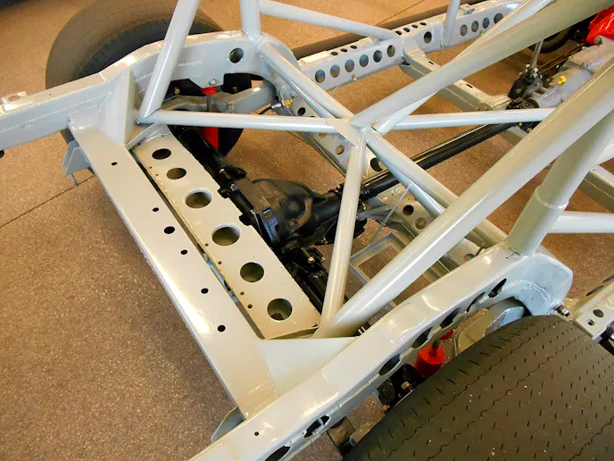 The rear section of the chassis needed some serious beefing up to handle hours and hours of abuse from the L88 torque-monster engine. More triangulation helped keep the frame from pretzeling. Photo – K. Scott Teeters