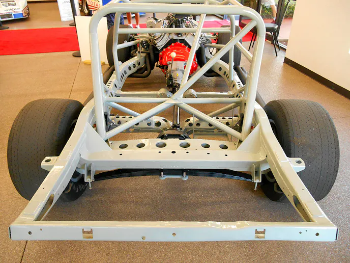 When you remove all the extra tubing, the factory frame seems puny, especially when compared to the C6 all-aluminum frame. But in 1960 when Duntov’s engineers first started work on the C2 Corvette’s all-new structure, the frame we see here was more than adequate for a car what would have 360-horsepower and 352-lb-ft of torque. Photo – K. Scott Teeters