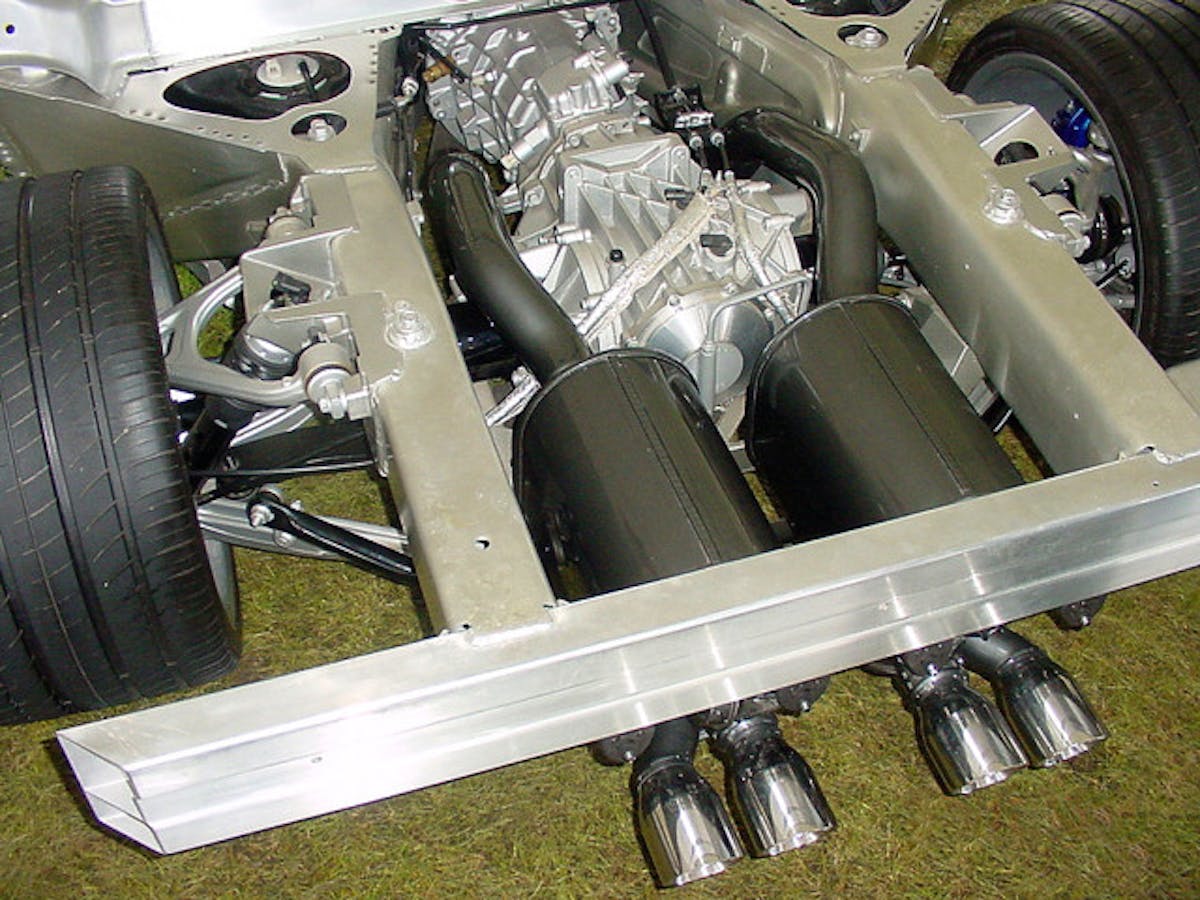 The difference between a modern all-aluminum Corvette chassis and the C2/C3 chassis is like the difference between a 1946 RCA 630-TS 10-inch black & white TV and a 2016 LG Electronics 65-inch OLED TV. Night and Day! No comparison! Photo – K. Scott Teeters