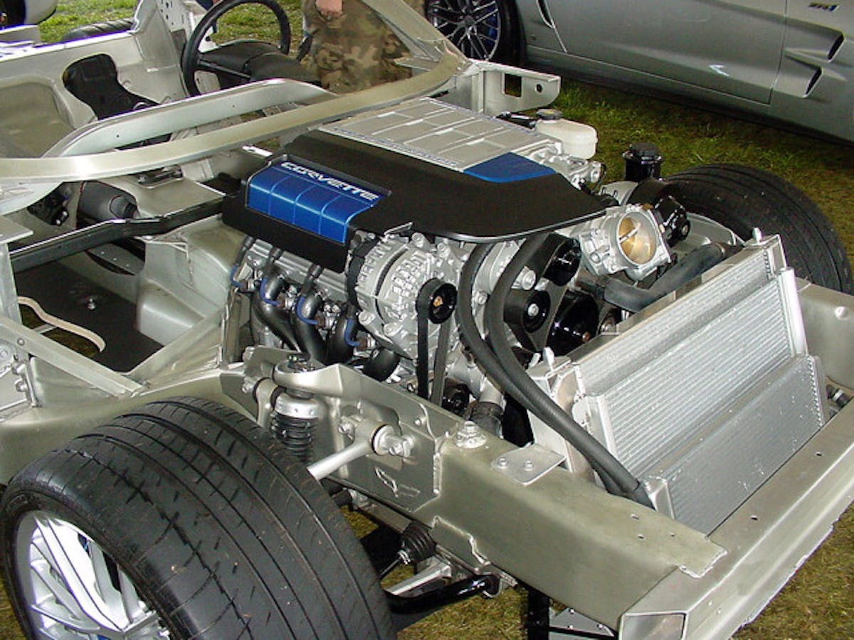 The seeds for a mostly aluminum Corvette were sown in 1957 with the Q-Corvette concept that used an all-aluminum, fuel-injected small-block with an aluminum-cased 4-speed transaxle. This was the early days of aluminum alloys for car parts. A structure such as that of the C6 Z06/ZR1 was nowhere near possible. Photo – K. Scott Teeters