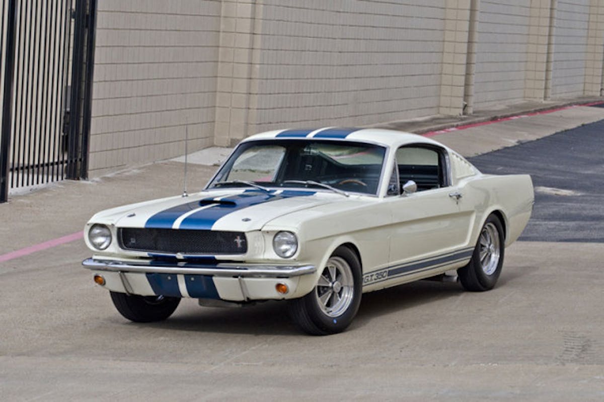 The road-going '65 Shelby Mustang GT350's design follows that of the GT350R race car more closely than perhaps any other car in Ford's history. While the street car didn't use Shelby's 450 horsepower version of the 289 due to SCCA compliance issues, it did use an identical suspension system. As a result, the road-going '65 GT350 is among the best handling Mustangs ever built, though it's certainly not among the most comfortable to drive.