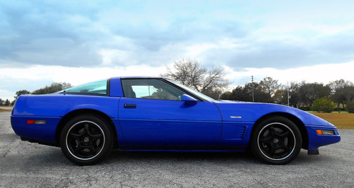 This was the first time Chevrolet offered painted black wheels on a Corvette. The 1988 35th Special Edition had white painted wheels. Black wheels are now quite trendy, making the ’96 Grand Sport ahead of its time!
