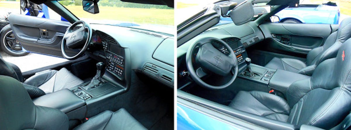 Two interior color combinations were available – all black, or black and red. Both had “GRAND SPORT” embroidery on the headrests. 
