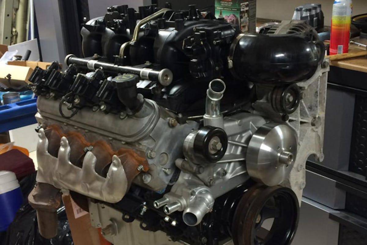 The engine is all dressed up and ready to party. Image courtesy Bryan Meadows.