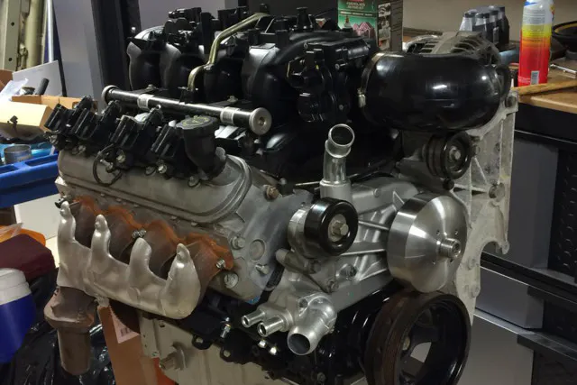 The engine is all dressed up and ready to party. Image courtesy Bryan Meadows.