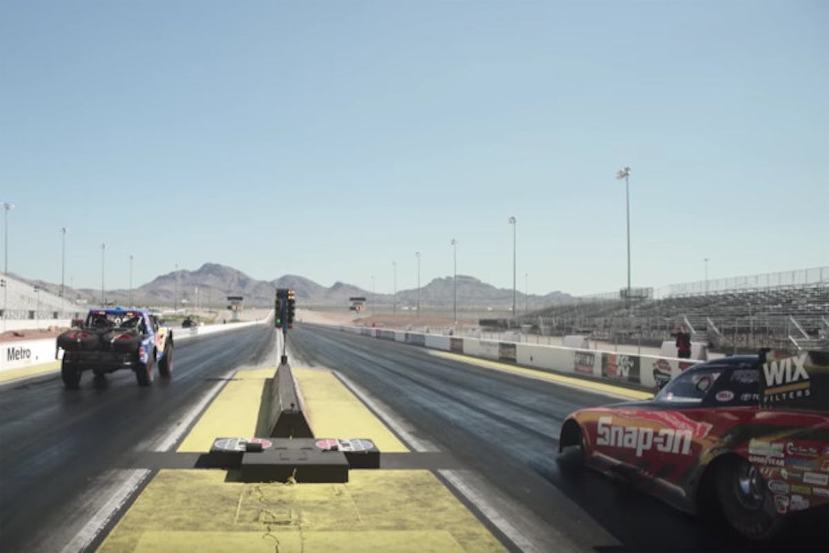 Menzies got an early start, with six seconds ahead of Pedregon. Was it enough to still beat the nitro-fueled funny car?