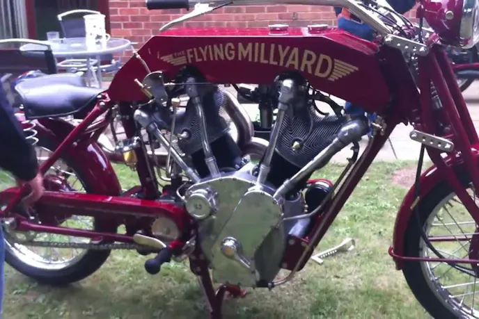 The bike's design hearkens back to the old days of motorcycles.