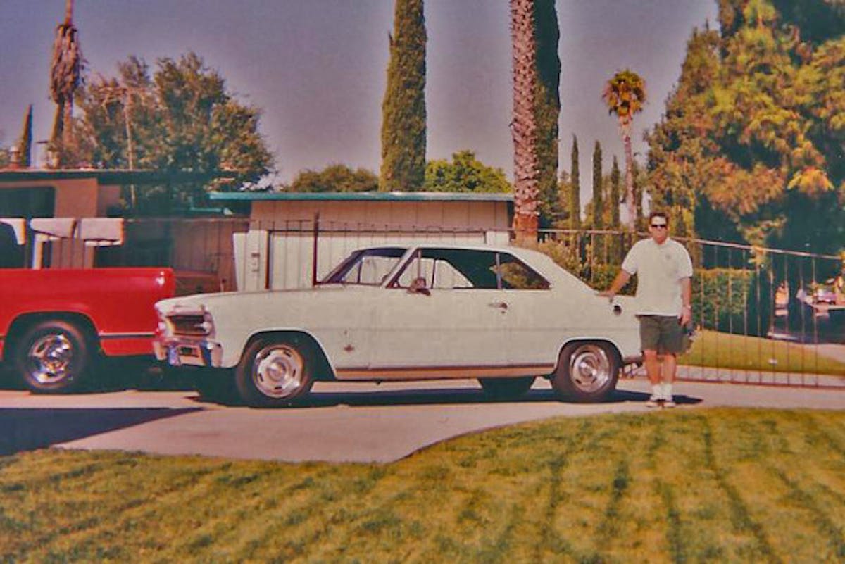 Larry with his Nova sometime around 1996.