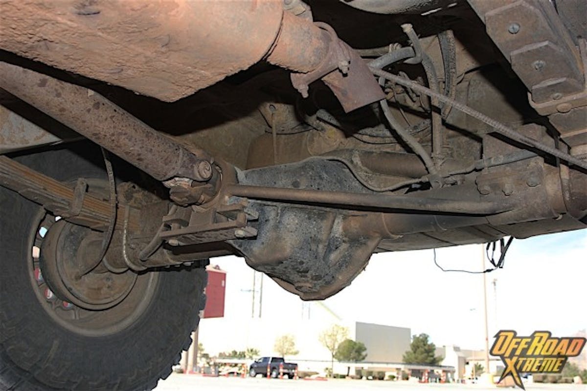 The Cherokee's rear end is pretty standard Jeep equipment, though the Detroit rear end houses 4.10 gears to give the Jeep some more low end mechanical advantage.