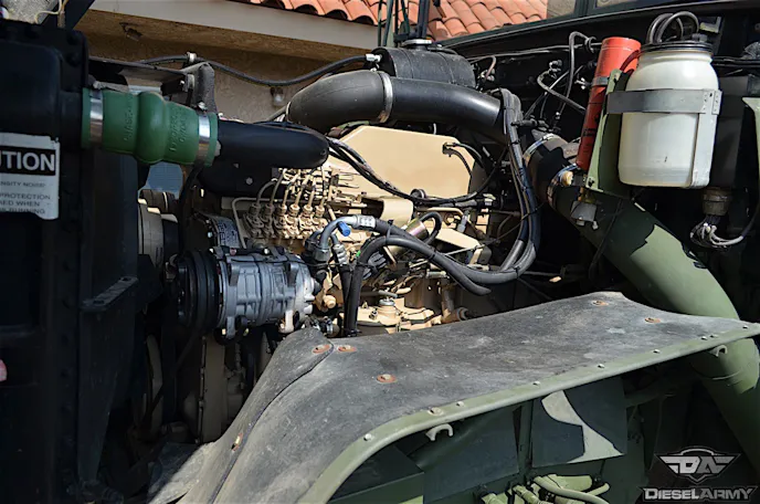 This turbocharged, 504 cubic inch Cummins 6CTA8.3 motor has substantially warmed over to provide significantly more power than it did in its stock configuration, yet it still yields 14-16 mpg according to Dicarlo. Not bad for a truck weighing eleven tons.