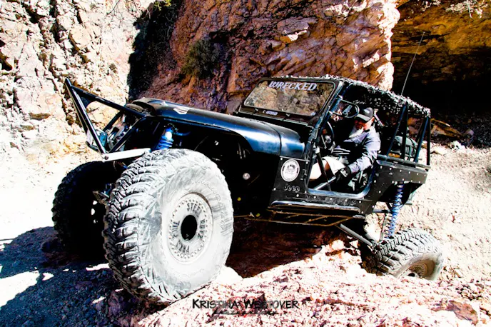 Mike Uva's personal rockcrawler we missed at the shop, but something that shows just what the vehicles are capable of that come out of the shop.