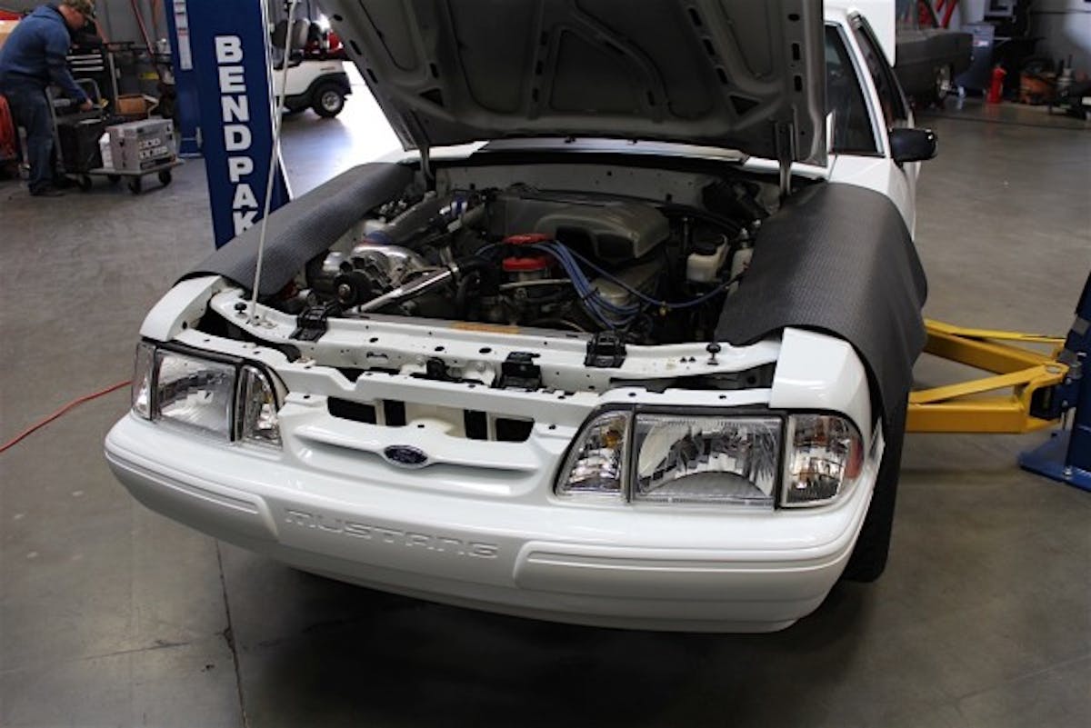 This Fox body is looking a bit tired these days while it patiently waits a new engine swap.