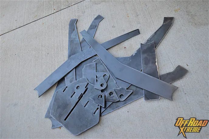 Everything is just one big puzzle piece. This is what one of our lower control arm set of plates look like.