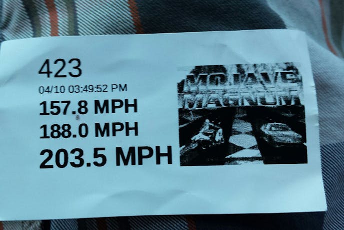 How fast has he gone? Over 200 MPH.