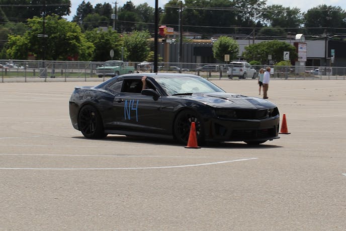 The brake cooling comes in handy at the autocross track.