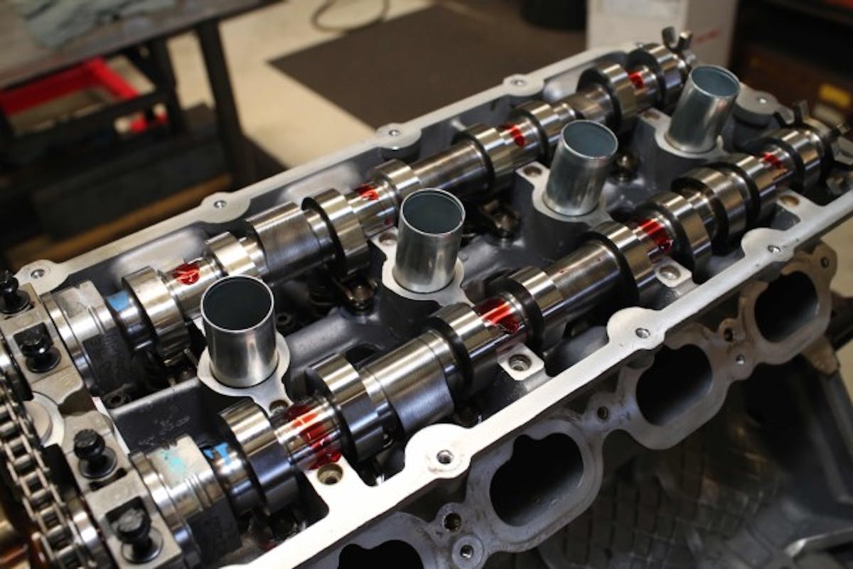 Be aware, if you’re going to use revised camshafts from the second-gen Coyote engine, you’ll need the revised phasers, primary chain, and crank-sprocket as a matched set, as they can not be used on a first-gen Coyote engine’s chain-drive.