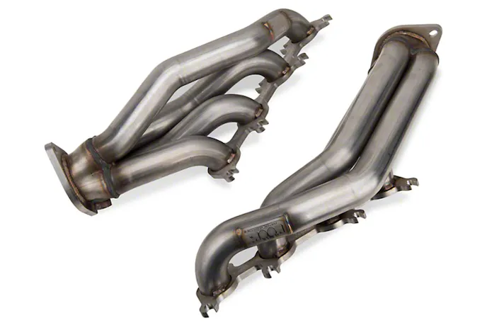 These shorty headers from Kooks (PN. 164100) have been shown to provide 8rwhp over the stock manifolds on the 2011-14 Coyote motor. Those gains might sound modest until you discover that some shorty headers actually reduce performance.