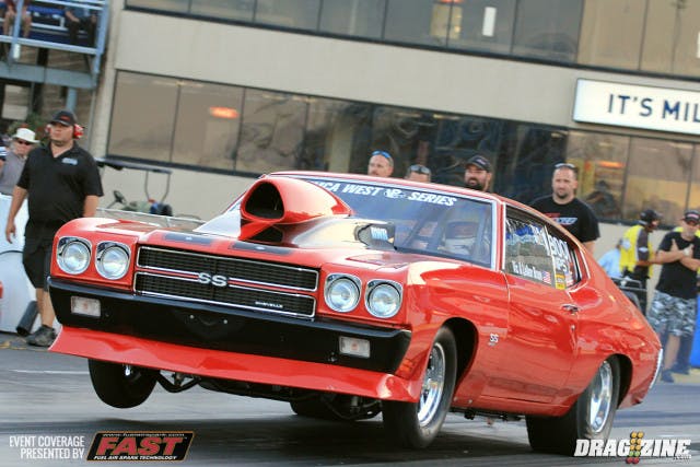  Vic Brum hails from Arizona and made the trip “back East” with his 1970 Chevelle to run ARP Nitrous Pro Street qualifying eighth with a 9.08 at 159 MPH. He put up an 8.30 to advance to round two over Dave Harris and will meet with Jennifer Brooke Rice in round two who was top qualifier in class.